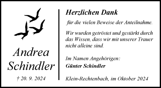 Traueranzeige von Andrea Schindler von Wetzlarer Neue Zeitung