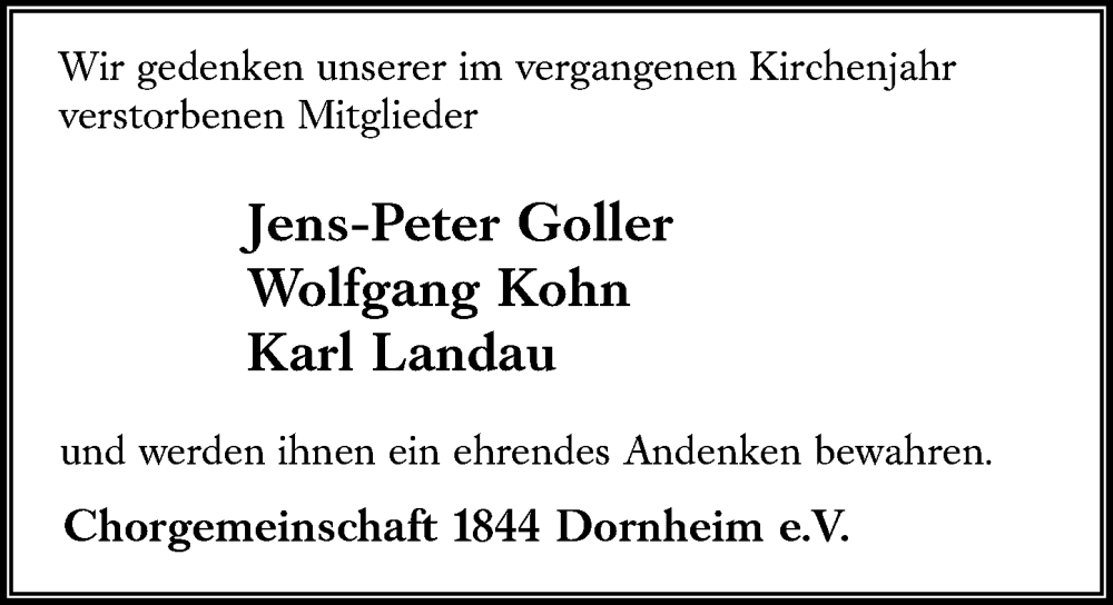  Traueranzeige für Karl Landau vom 23.11.2024 aus Groß-Gerauer Echo