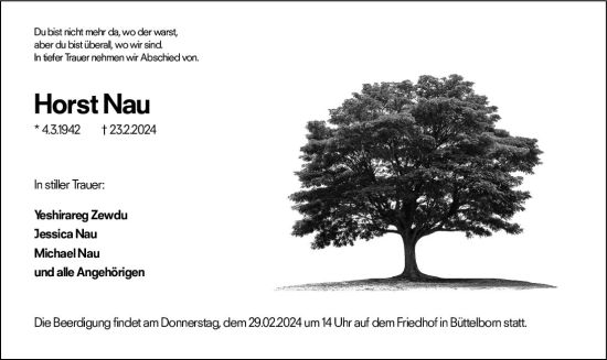 Traueranzeige von Horst Nau von Groß-Gerauer Echo