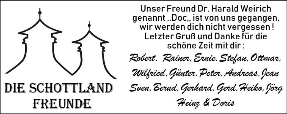  Traueranzeige für Harald Weirich vom 08.06.2024 aus Allgemeine Zeitung Bingen/Ingelheim