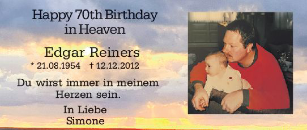  Traueranzeige für Edgar Reiners vom 21.08.2024 aus Bergsträßer Anzeiger