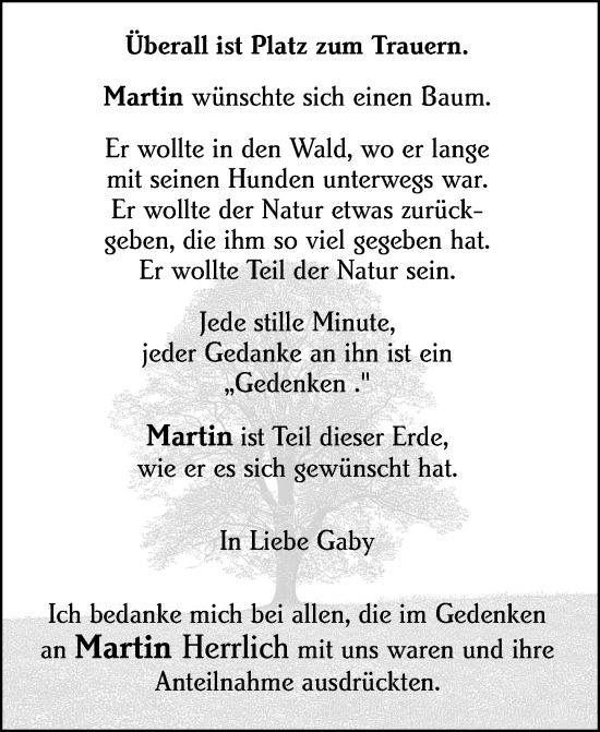 Traueranzeige von Martin Herrlich von Darmstädter Echo