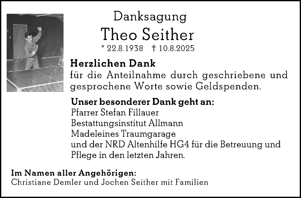  Traueranzeige für Theo Seither vom 04.10.2025 aus Darmstädter Echo