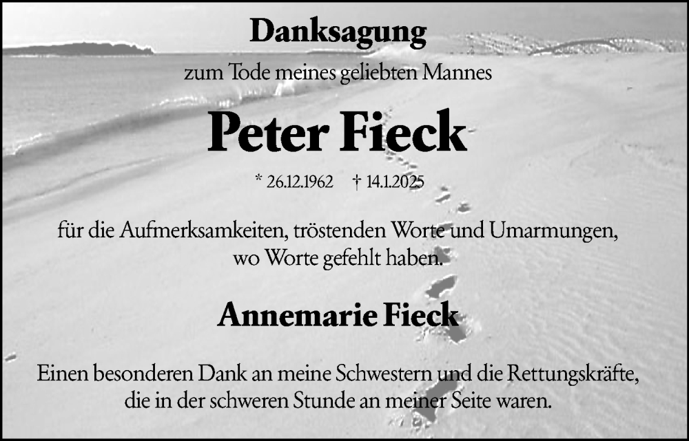  Traueranzeige für Peter Fieck vom 15.02.2025 aus Wiesbadener Kurier