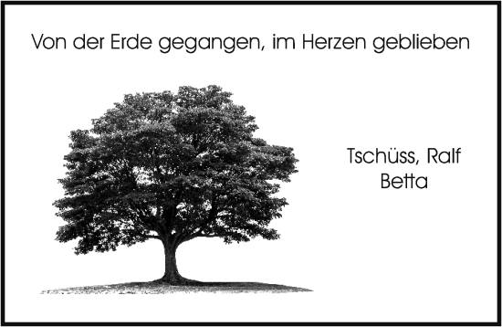 Traueranzeige von Ralf Kanis von Allgemeine Zeitung Mainz