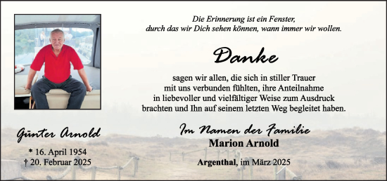Traueranzeige von Günter Arnold von Binger-/Ingelheimer Wochenblatt