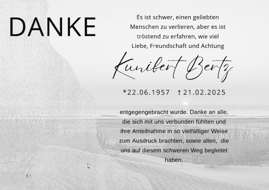 Traueranzeige von Kunibert Bertz von Allgemeine Zeitung Mainz