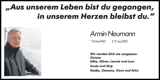 Traueranzeige von Armin Neumann von Groß-Gerauer Echo