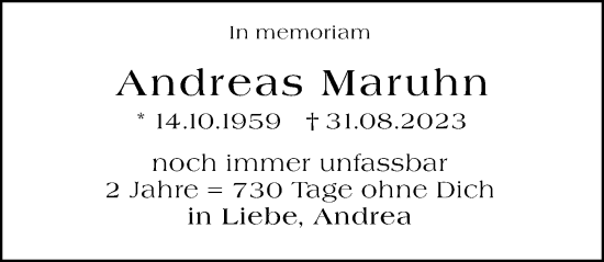 Traueranzeige von Andreas Maruhn von Groß-Gerauer Echo