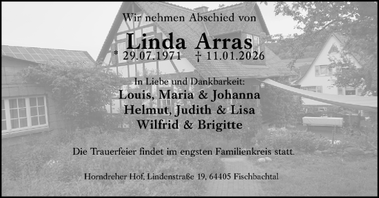 Traueranzeige von Linda Arras von Starkenburger Echo