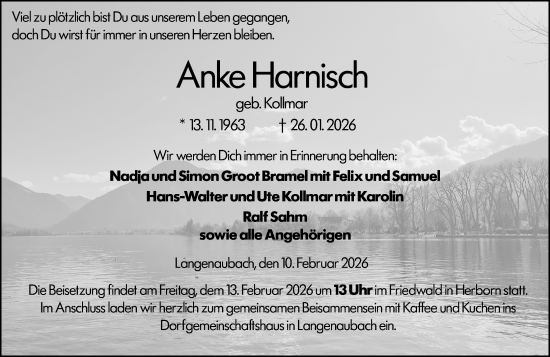 Traueranzeige von Anke Harnisch von Dill Block