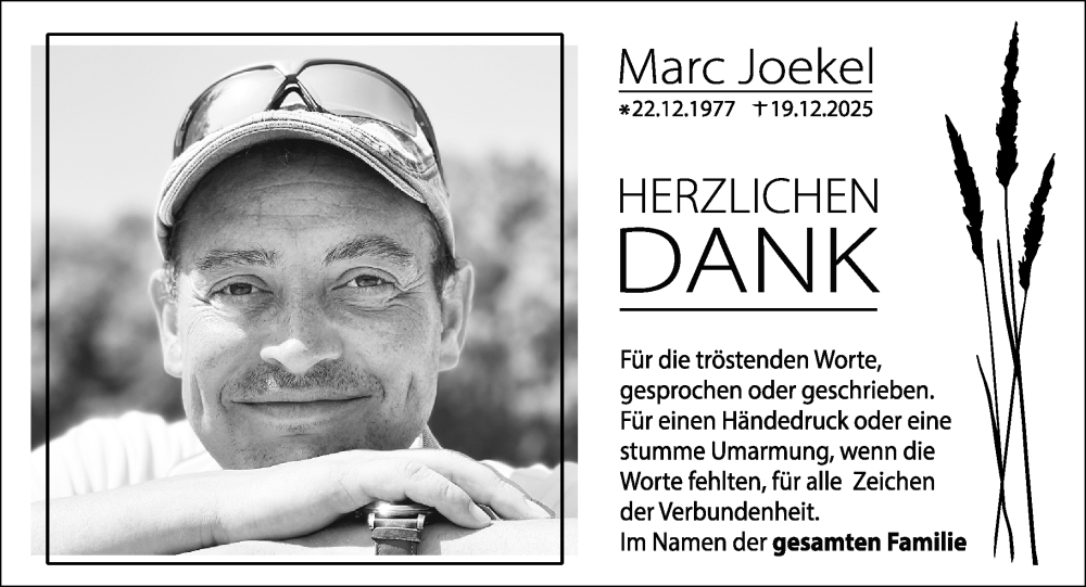  Traueranzeige für Marc Joekel vom 14.02.2026 aus Rheingau-Taunus-Kreis Wochenblatt